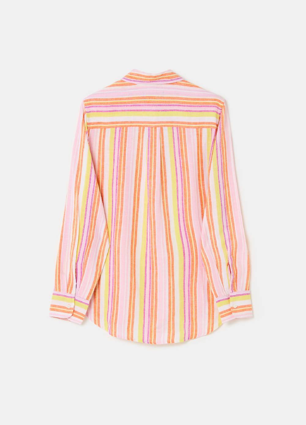 Ovs Camicia in lino e viscosa a righe multicolor Fino Al -60%