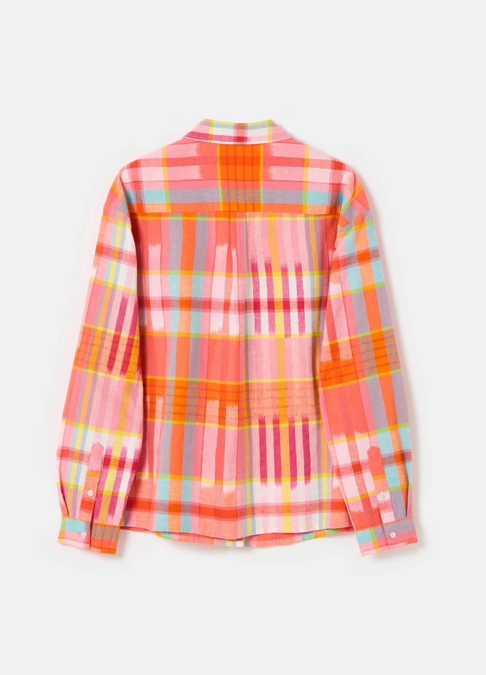 Ovs Camicia in cotone e lino fantasia check Shopping Online