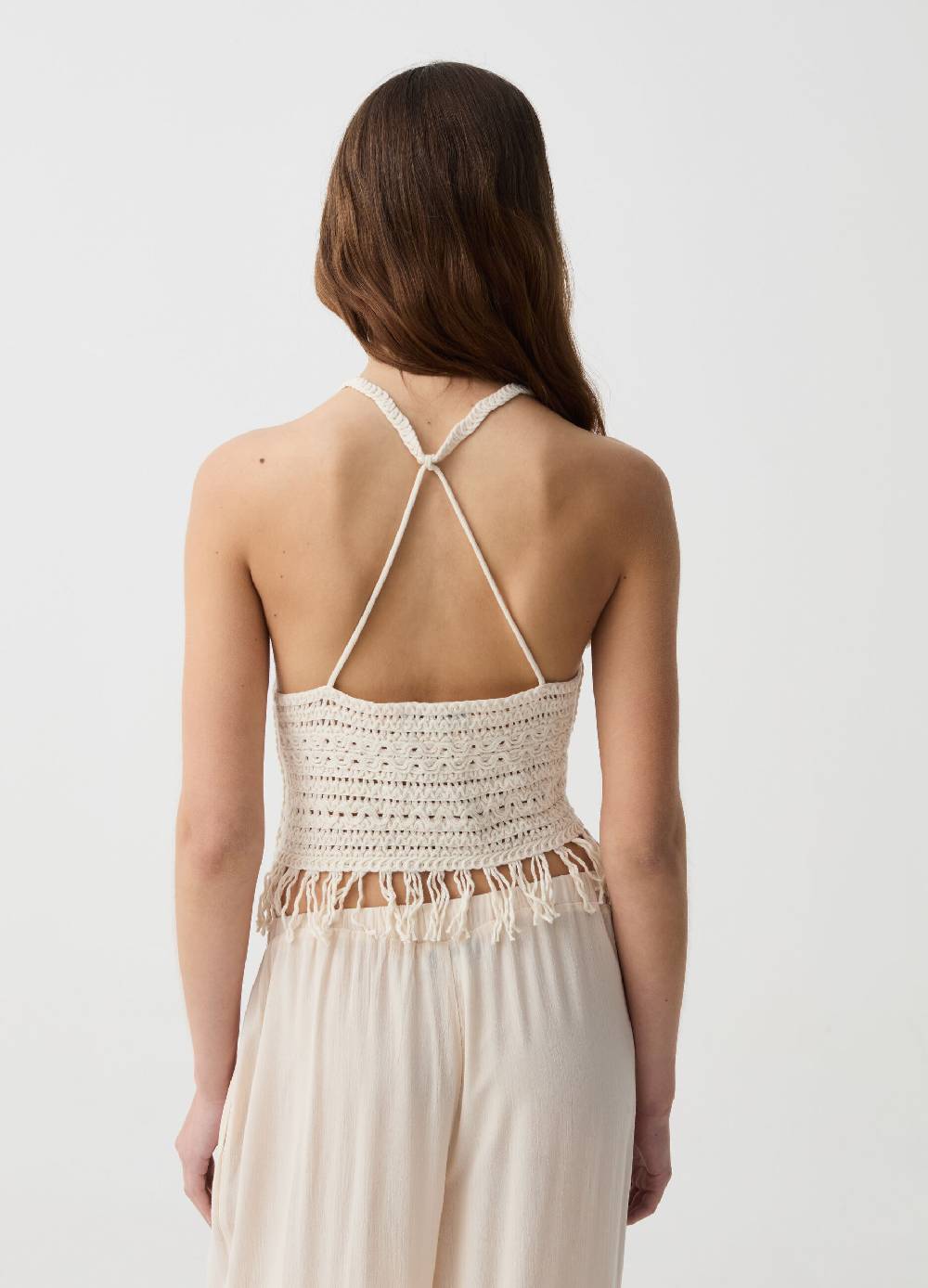 Ovs Top crochet con frange Prezzo Ridotto