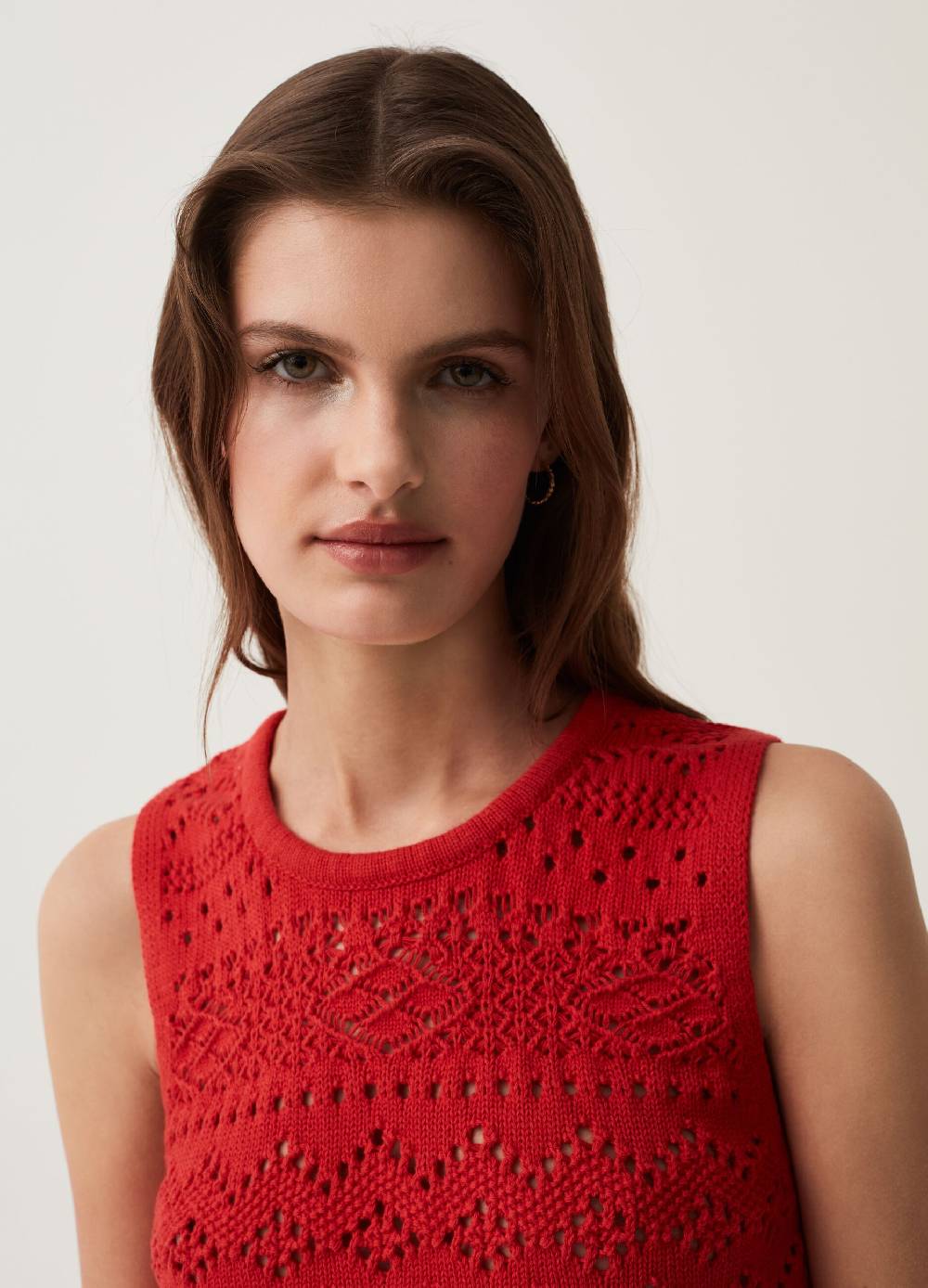 Ovs Tank top in cotone crochet Economico