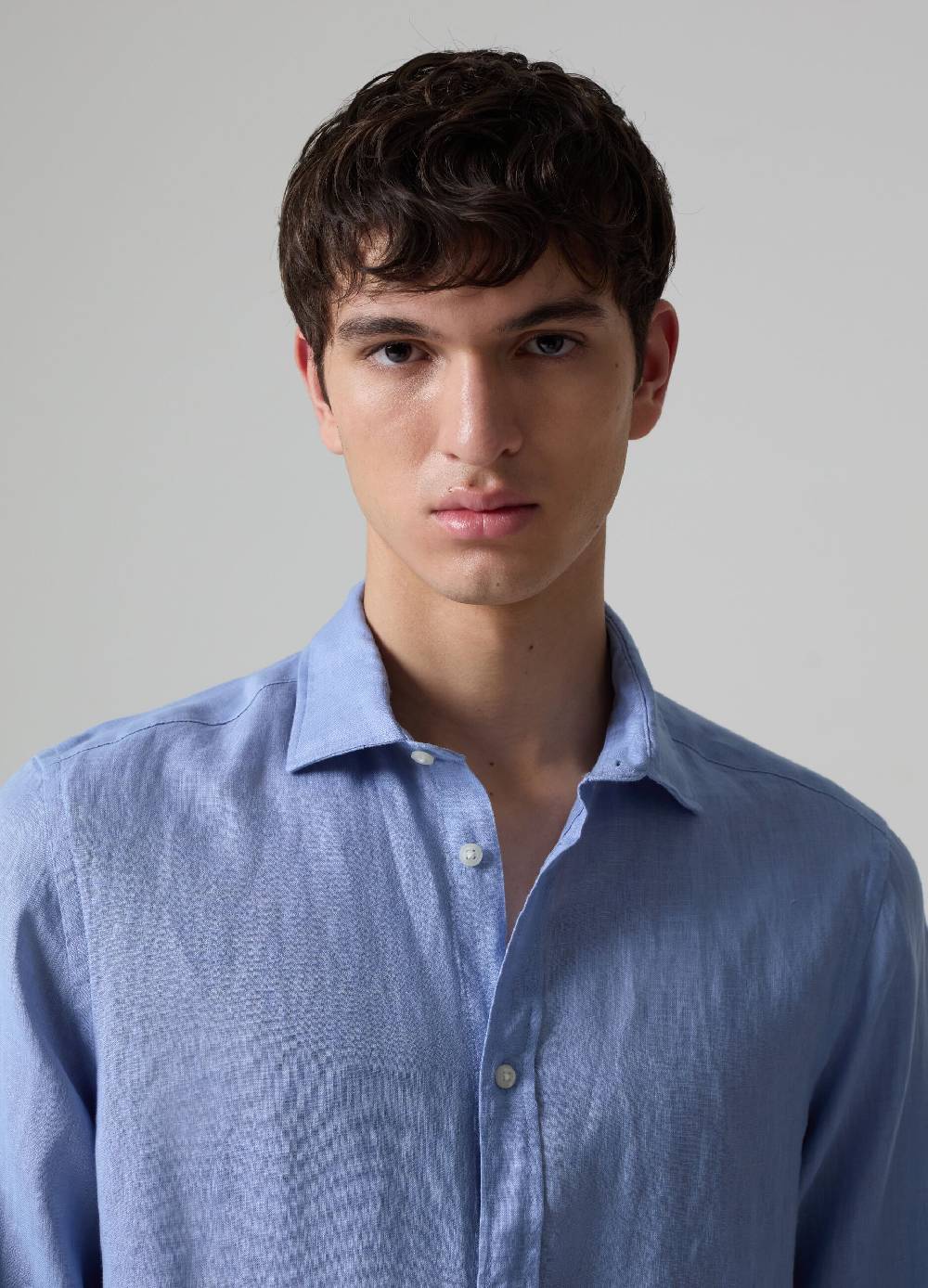 Ovs Camicia in lino tinta unita Vendita Calda