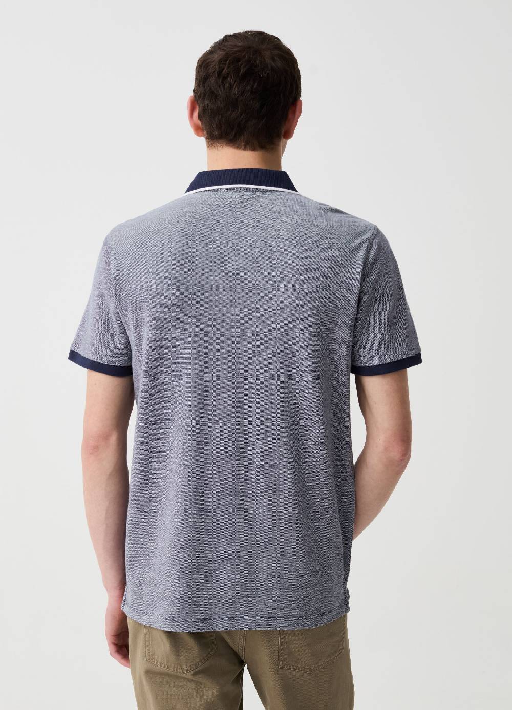 Ovs Polo in piquet con trama jacquard Nuovo