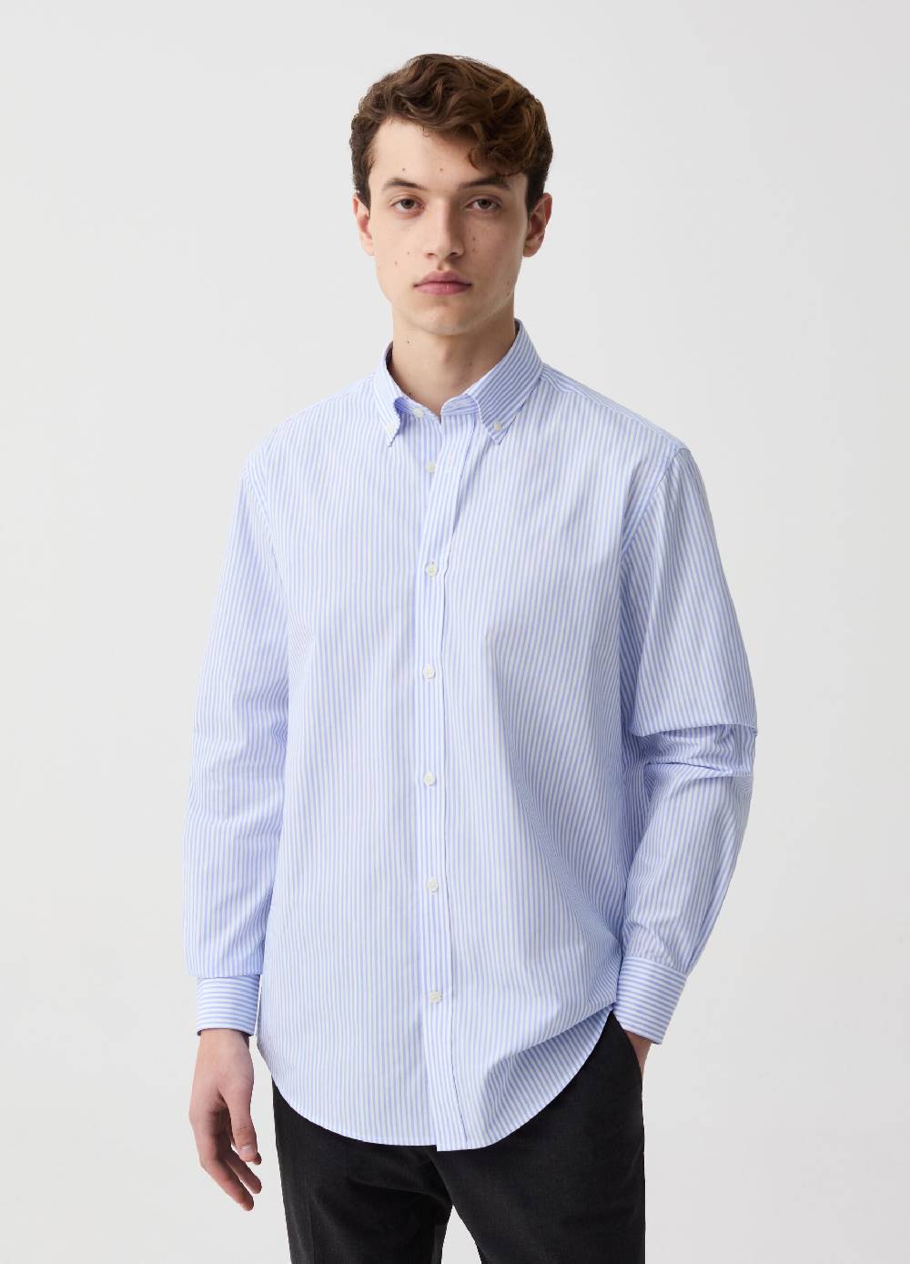 Ovs Camicia regular fit easy iron a righe Qualità