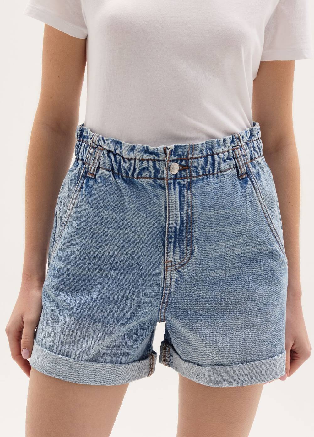 Ovs Shorts paper bag in denim Promozione