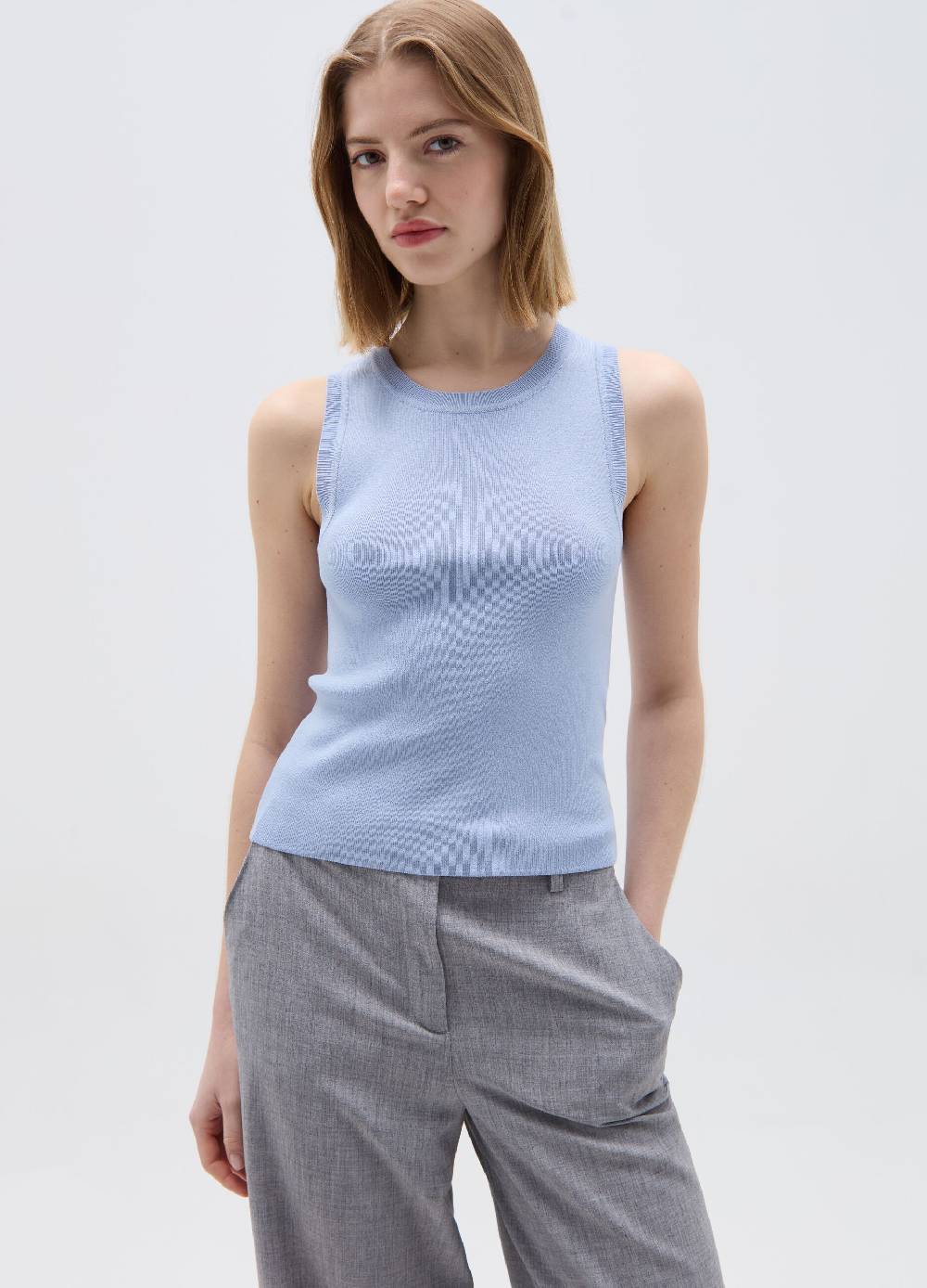 Ovs Tank top in crêpe tinta unita Spedizione Gratuita