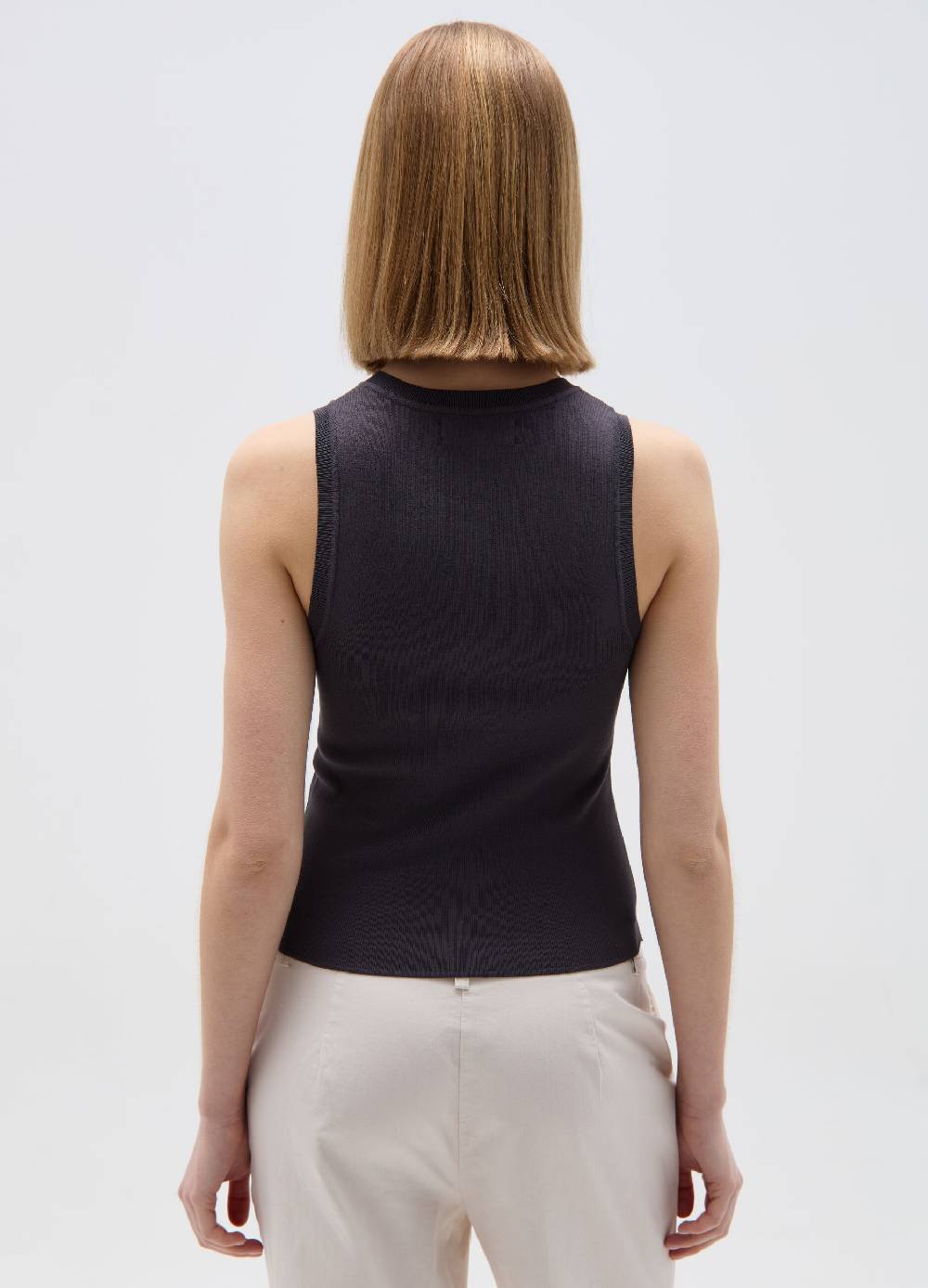 Ovs Tank top in crêpe tinta unita Soddisfazione Garantita