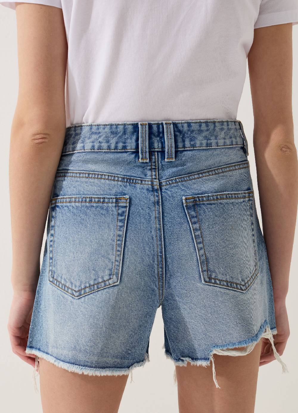 Ovs Shorts in denim con strappi a vita alta Presa