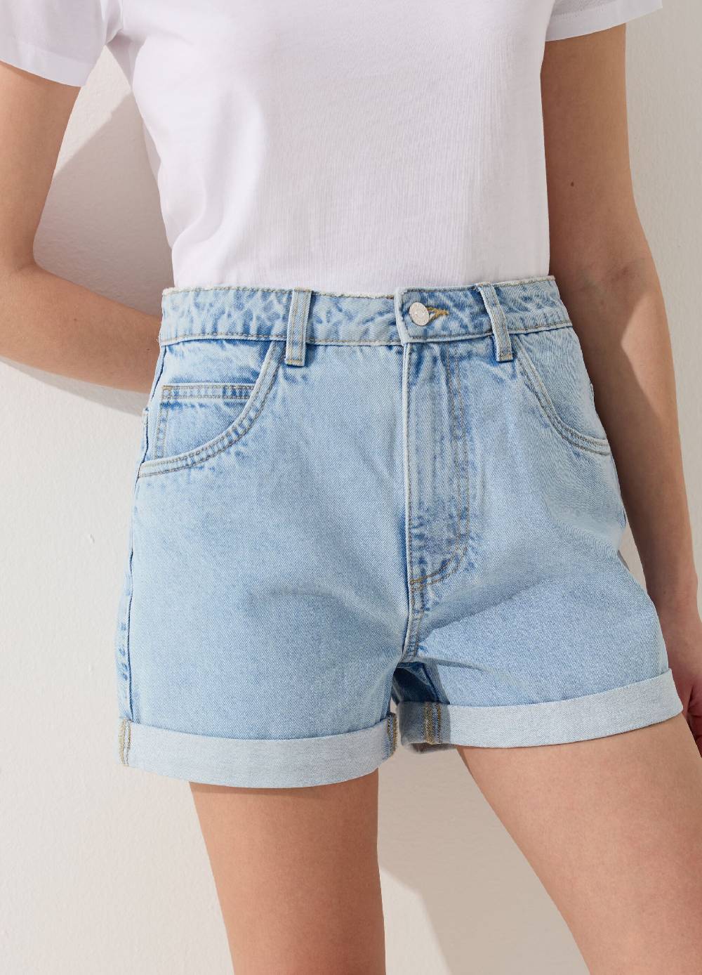 Ovs Shorts mom fit in denim Sconto