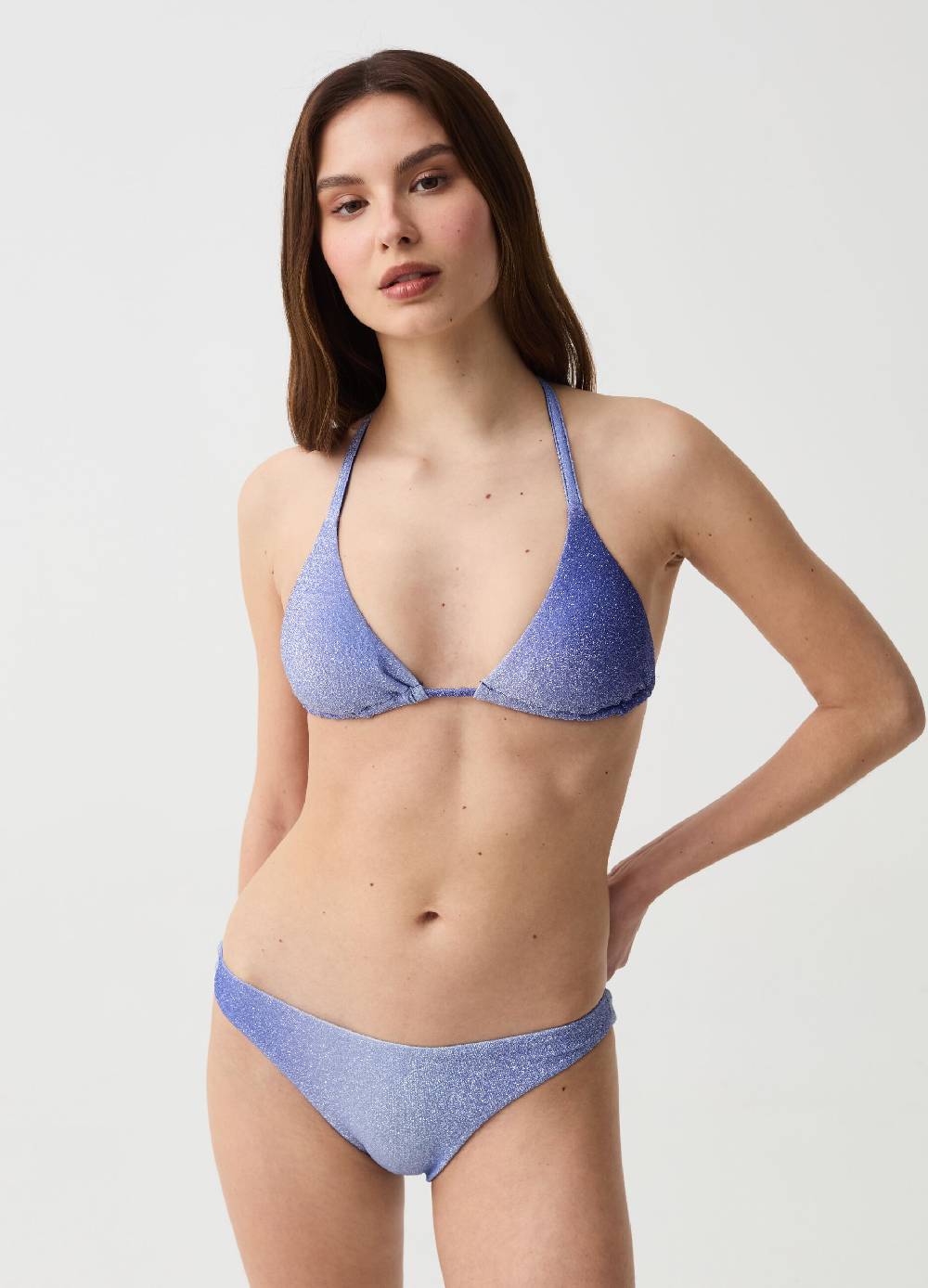 Ovs Top bikini a triangolo in lurex degrade Economico