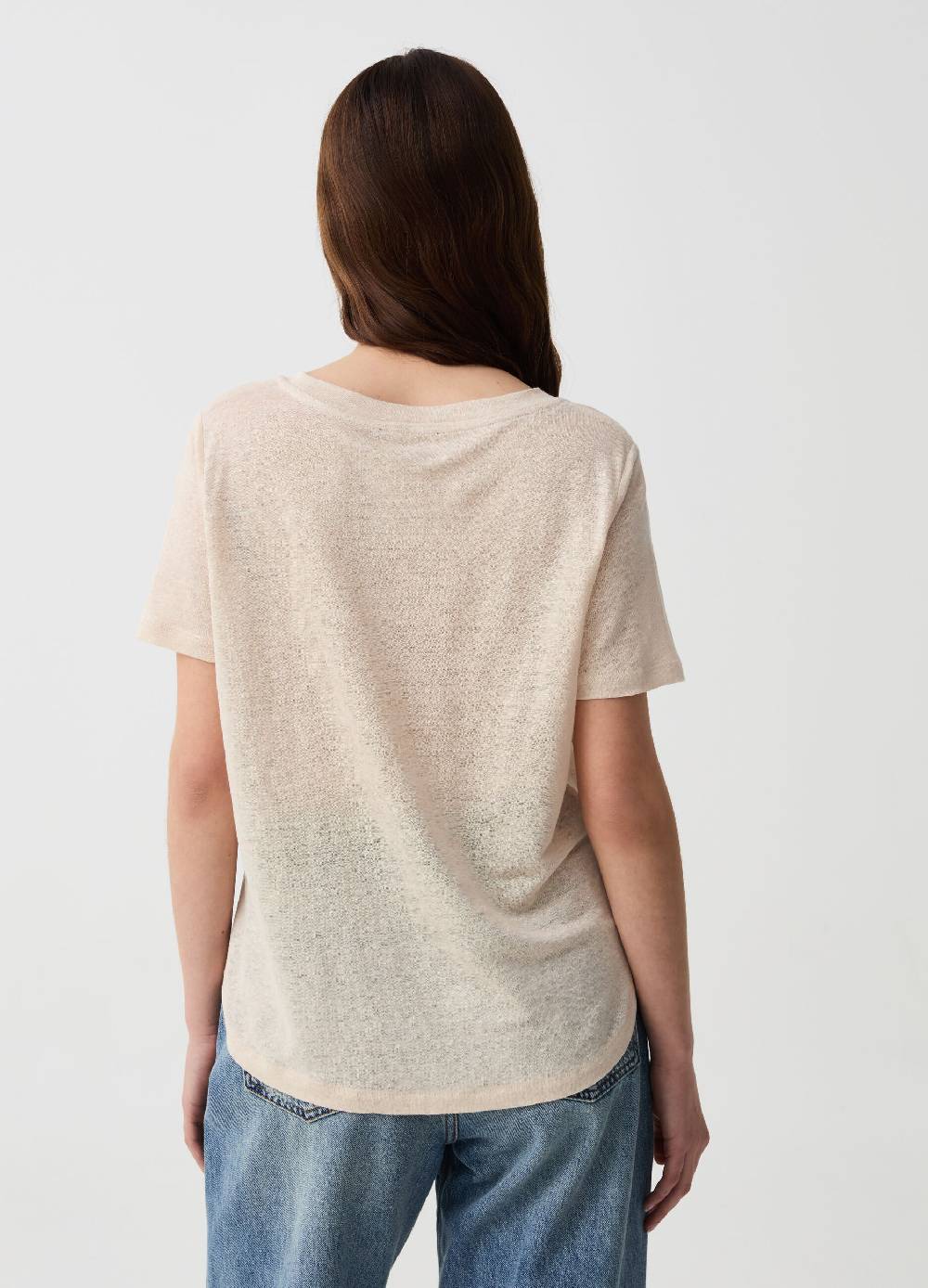 Ovs T-shirt in lino con scollo rotondo I Più Venduti
