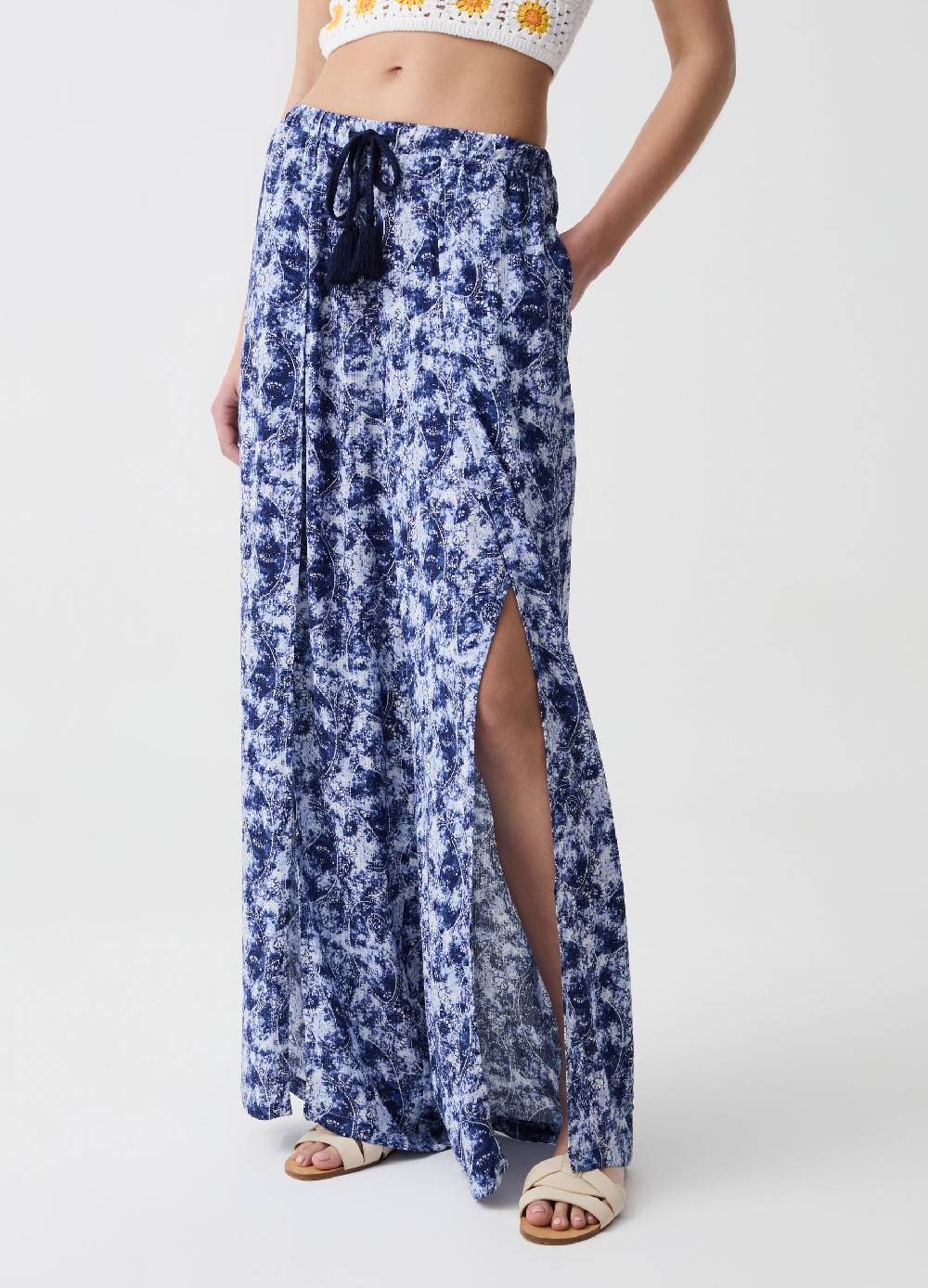 Ovs Pantalone palazzo wide leg con spacchi Fino al 60% di sconto