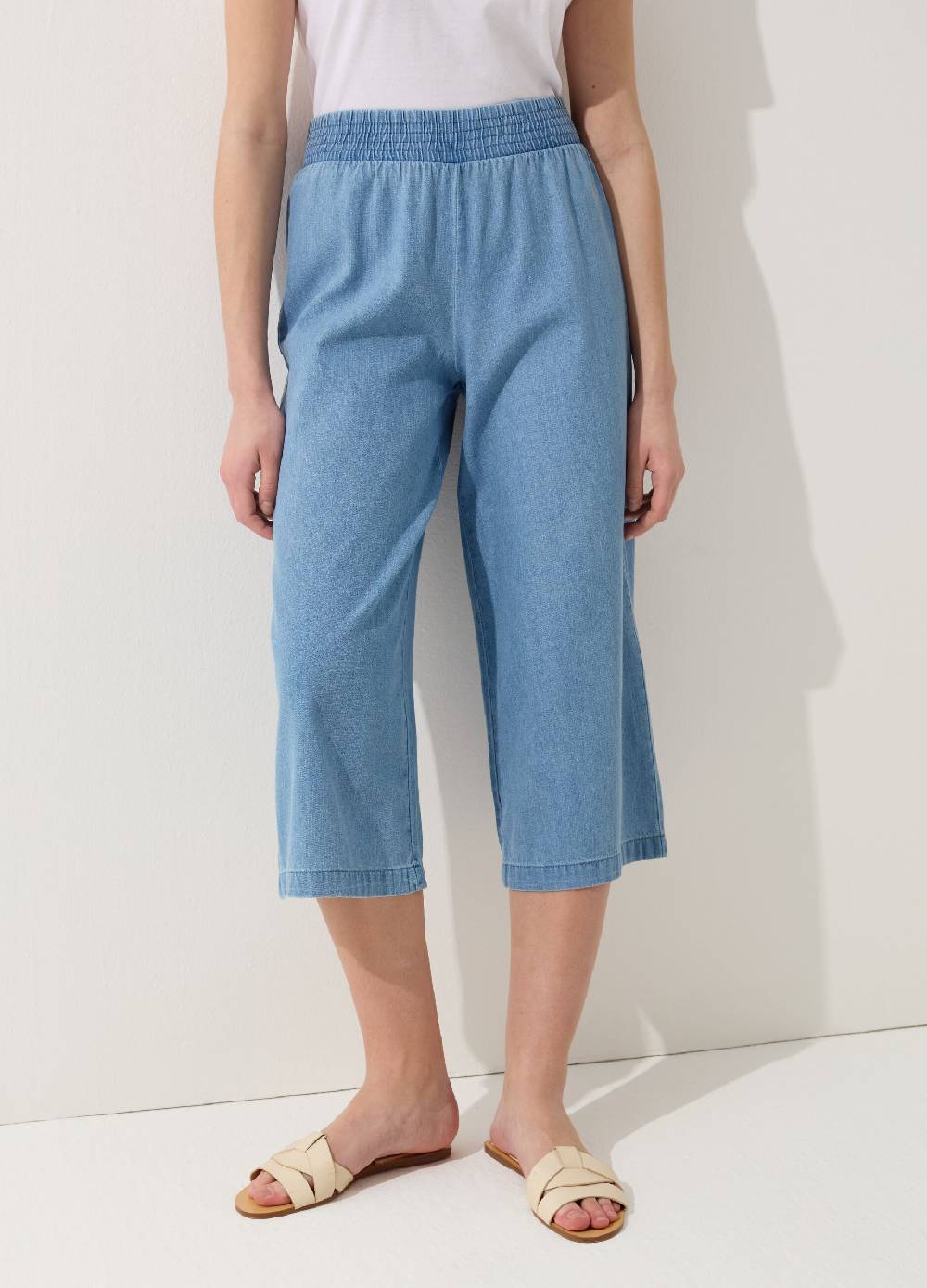 Ovs Pantalone wide leg cropped effetto denim 2025