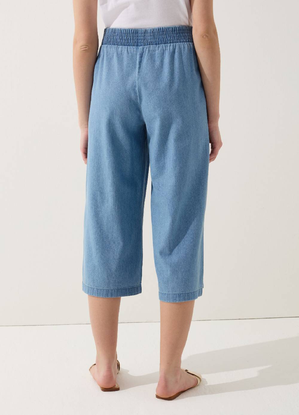Ovs Pantalone wide leg cropped effetto denim 2025