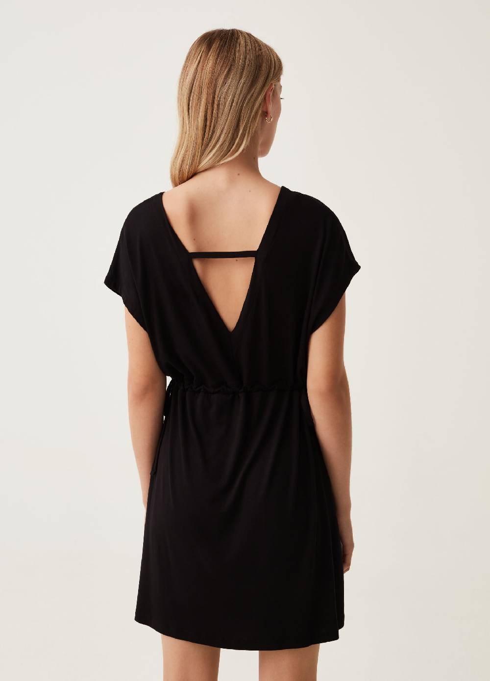 Ovs Abito corto con scollo a V maniche a kimono Negozi Online