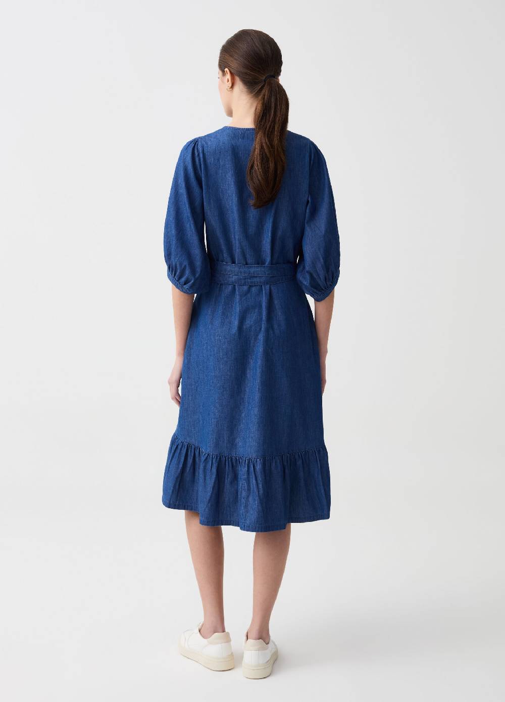 Ovs Abito midi in denim a portafoglio Shopping Online