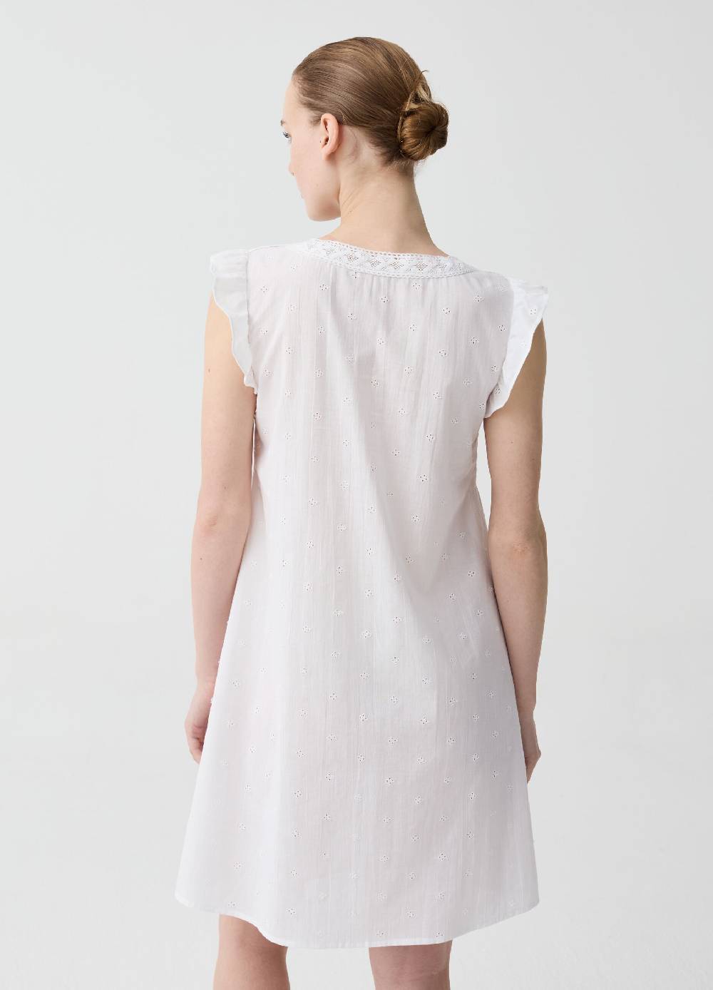 Ovs Camicia da notte in sangallo con volant Sottocosto