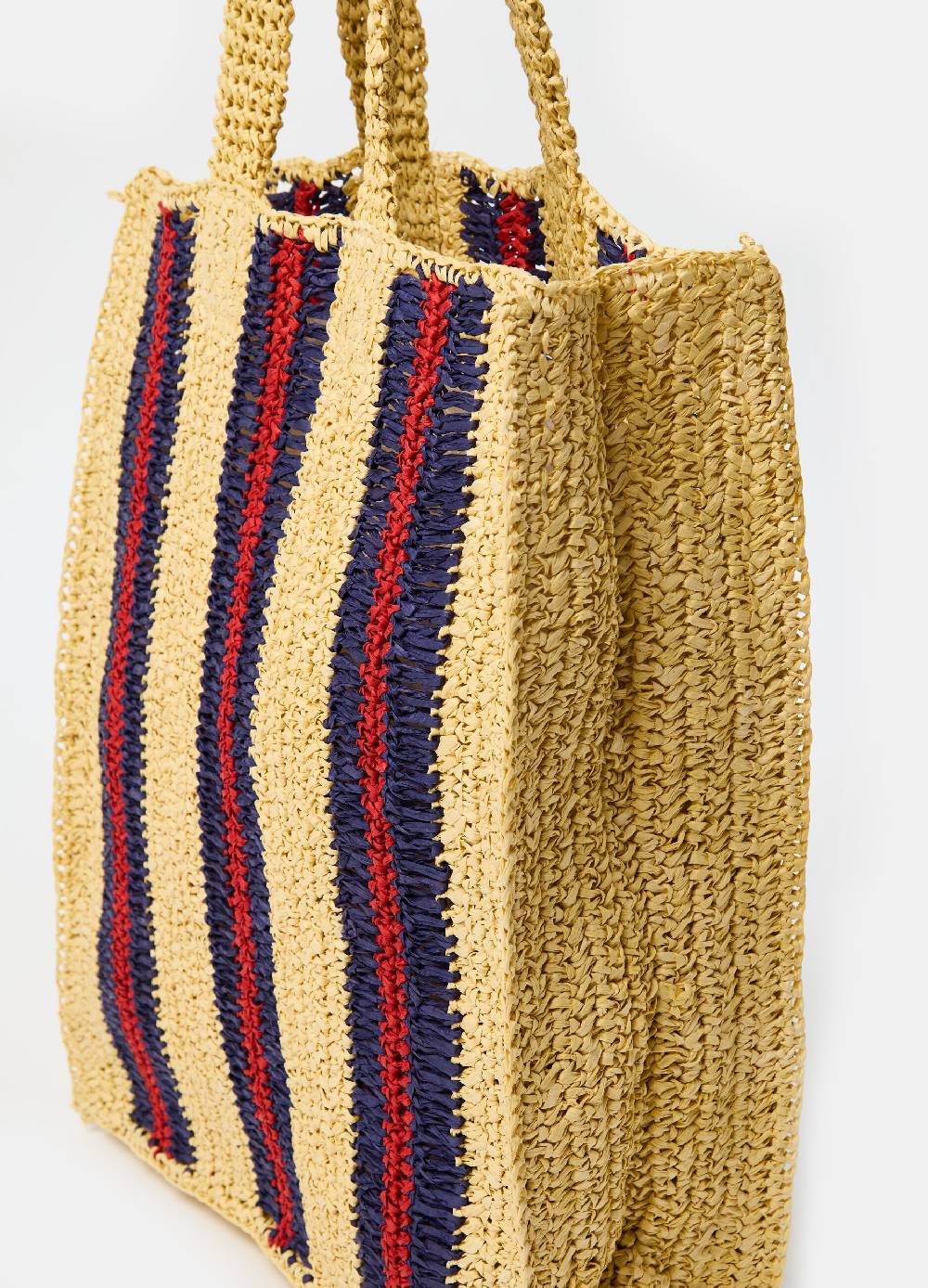Ovs Tote bag in rafia a righe Offerta