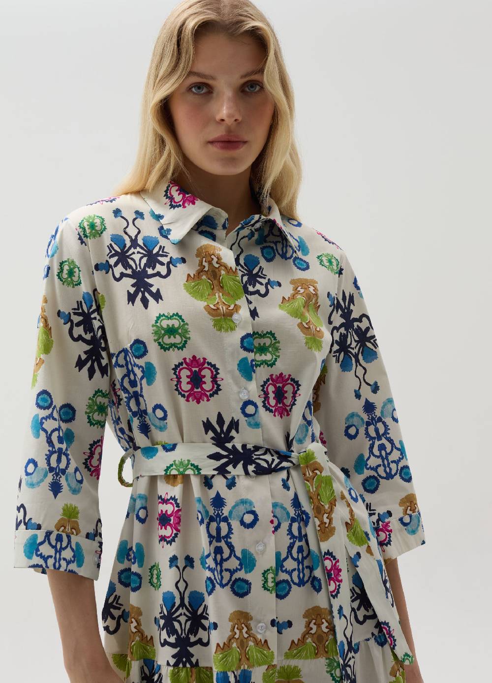Ovs Vestito lungo chemisier stampa boho In Vendita