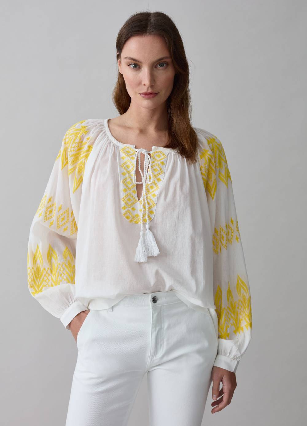Ovs Blusa over con ricami etnici e nappine Hotsell