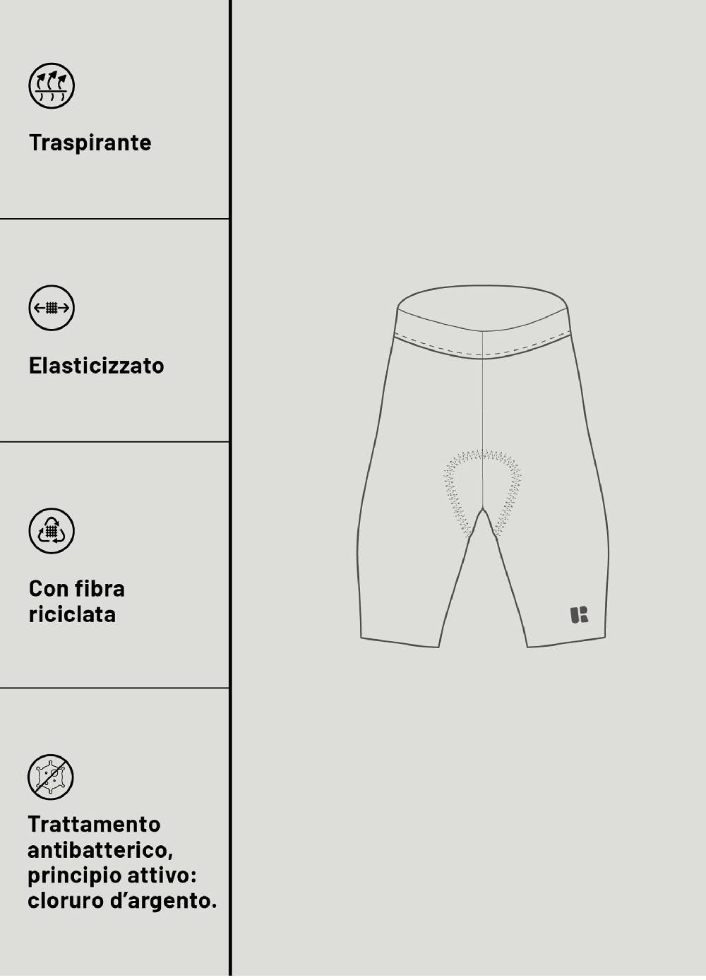 Ovs Leggings ciclista con pad Urban Riders I Più Venduti