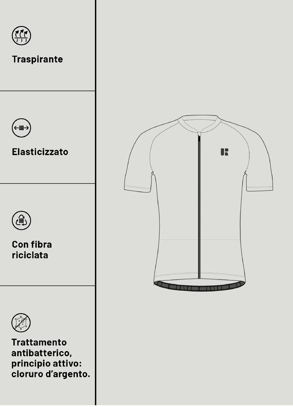 Ovs T-shirt ciclista stampata full-zip Urban Riders 2025