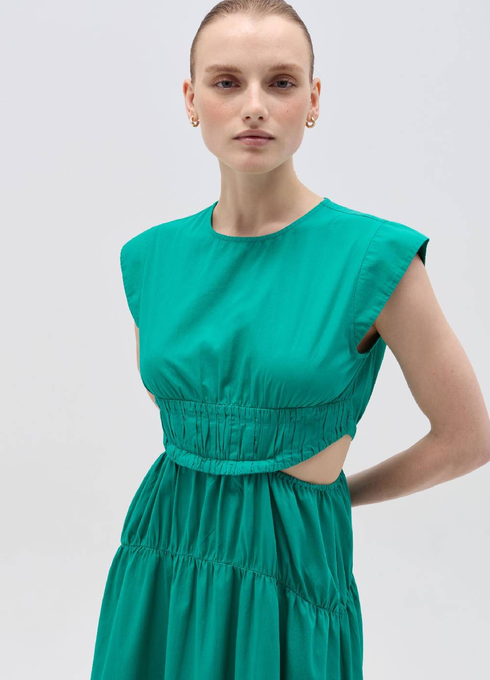Ovs Vestito lungo in popeline con dettagli cut out Convenienza