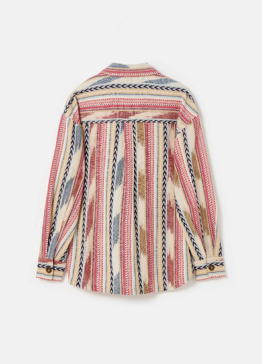 Ovs Shacket a righe multicolor con disegni etnici Presa