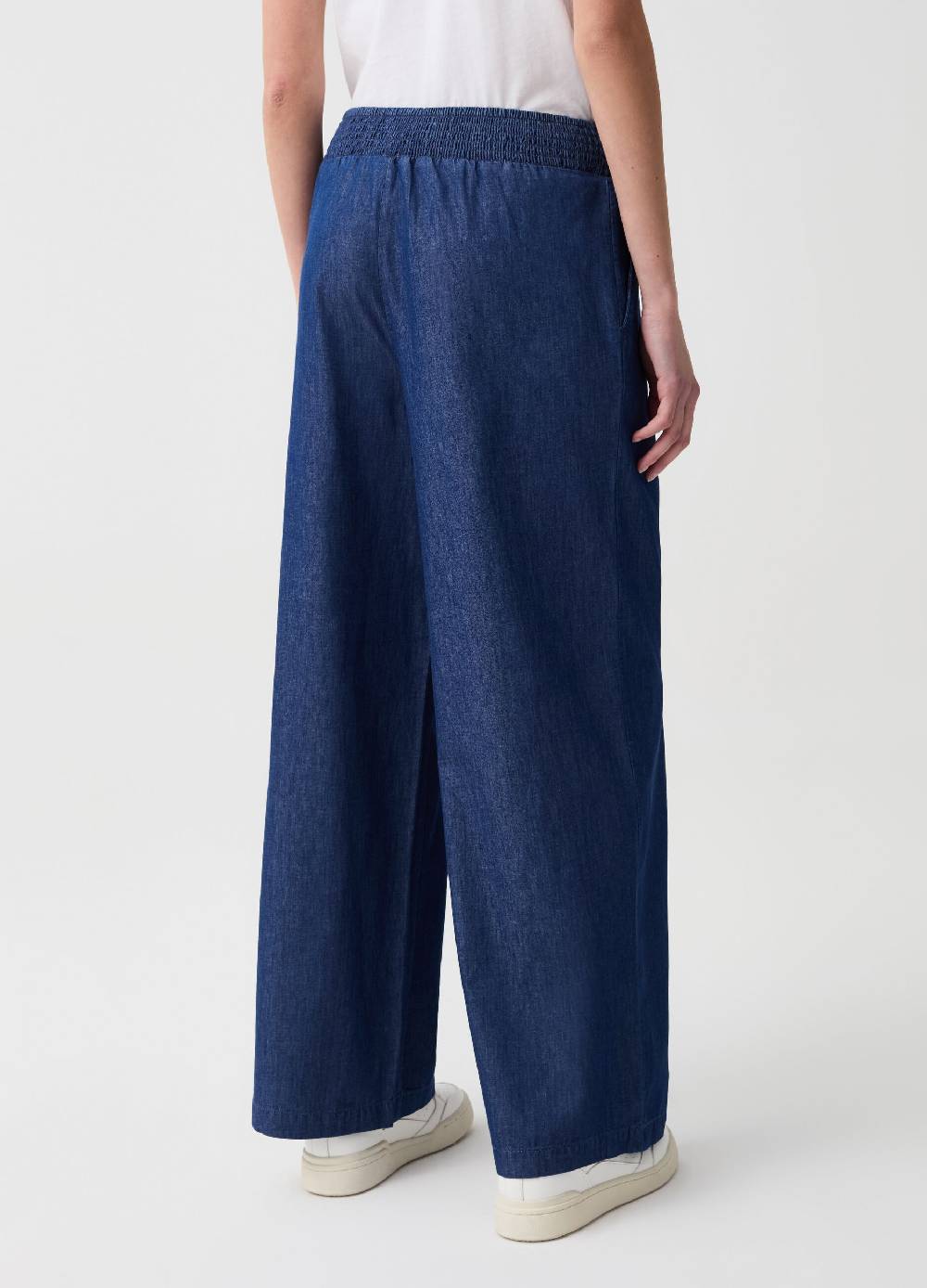 Ovs Jeans wide leg in tessuto fluido Online