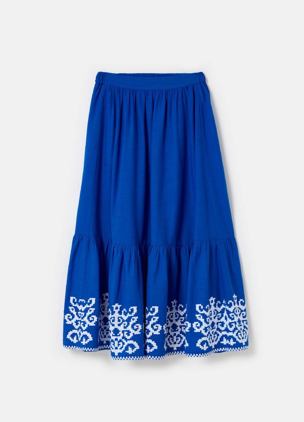 Ovs Gonna lunga con balza ricamo etnico Outlet