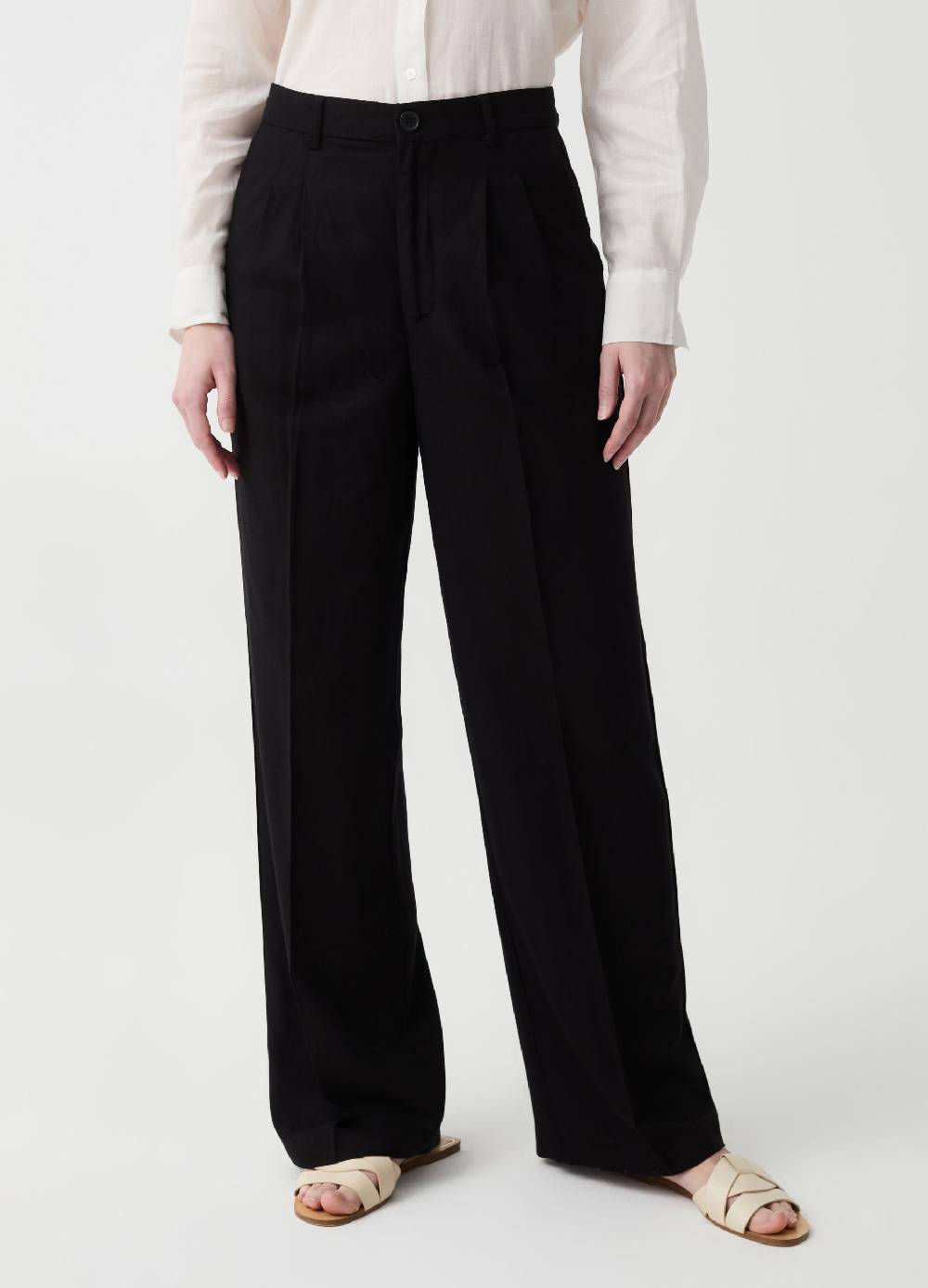 Ovs Pantalone wide leg con pinces Nuova