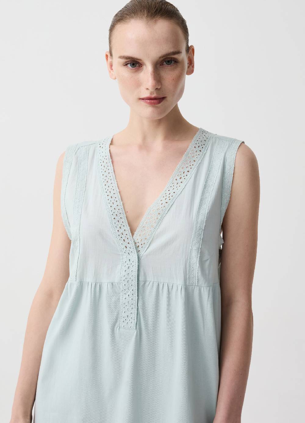 Ovs Camicia da notte scollo a V con sangallo Moda