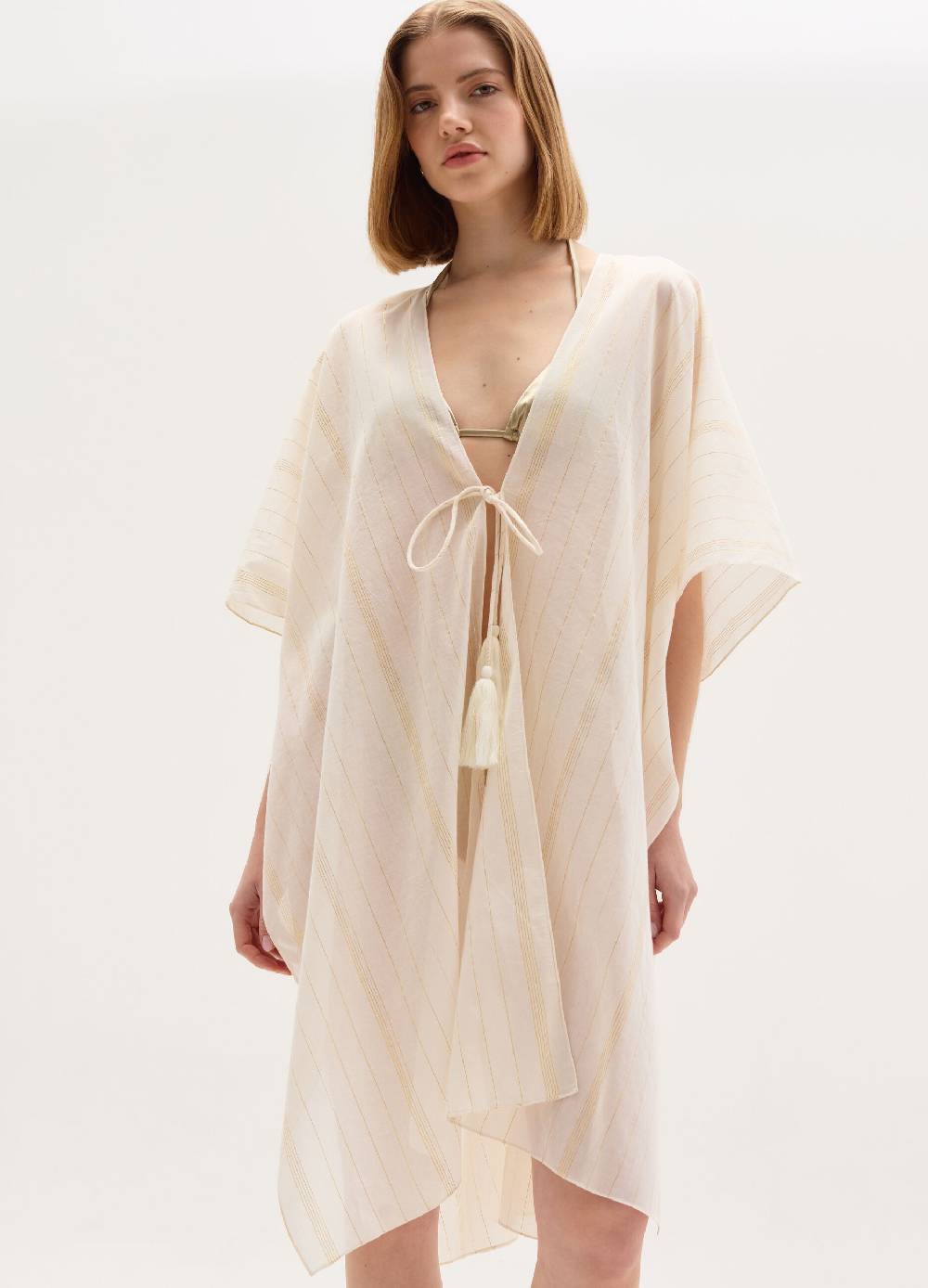 Ovs Kimono lungo copri costume a righe in lurex Offerta
