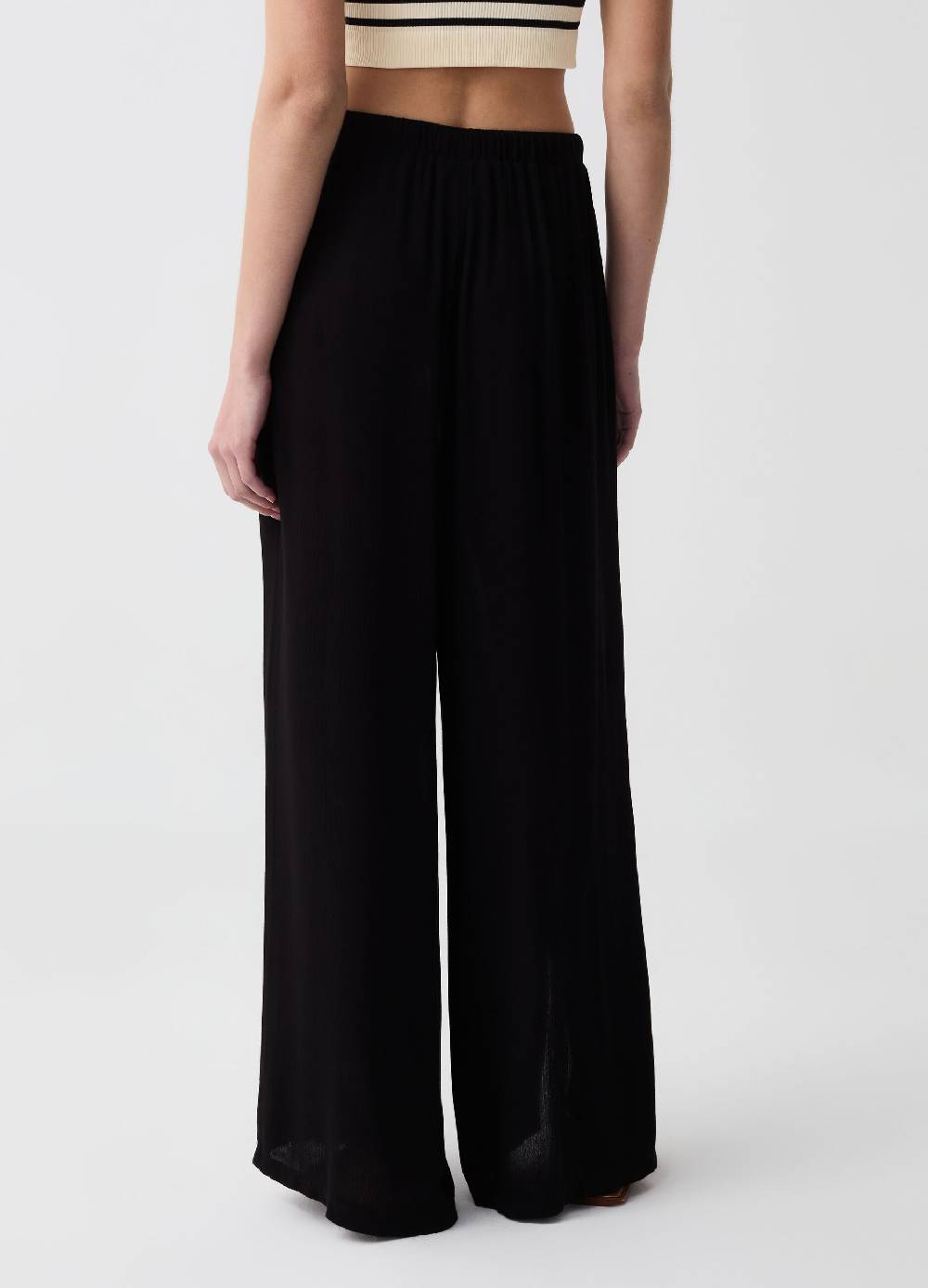 Ovs Pantalone palazzo wide leg con spacchi Offerte