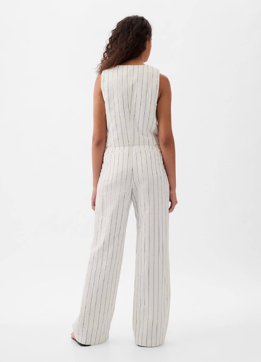 Ovs Gilet in lino e viscosa scollo a V Hotsell