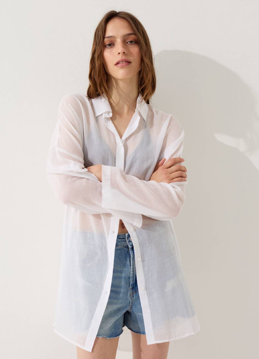 Ovs Camicia copri costume in cotone Vendita Calda