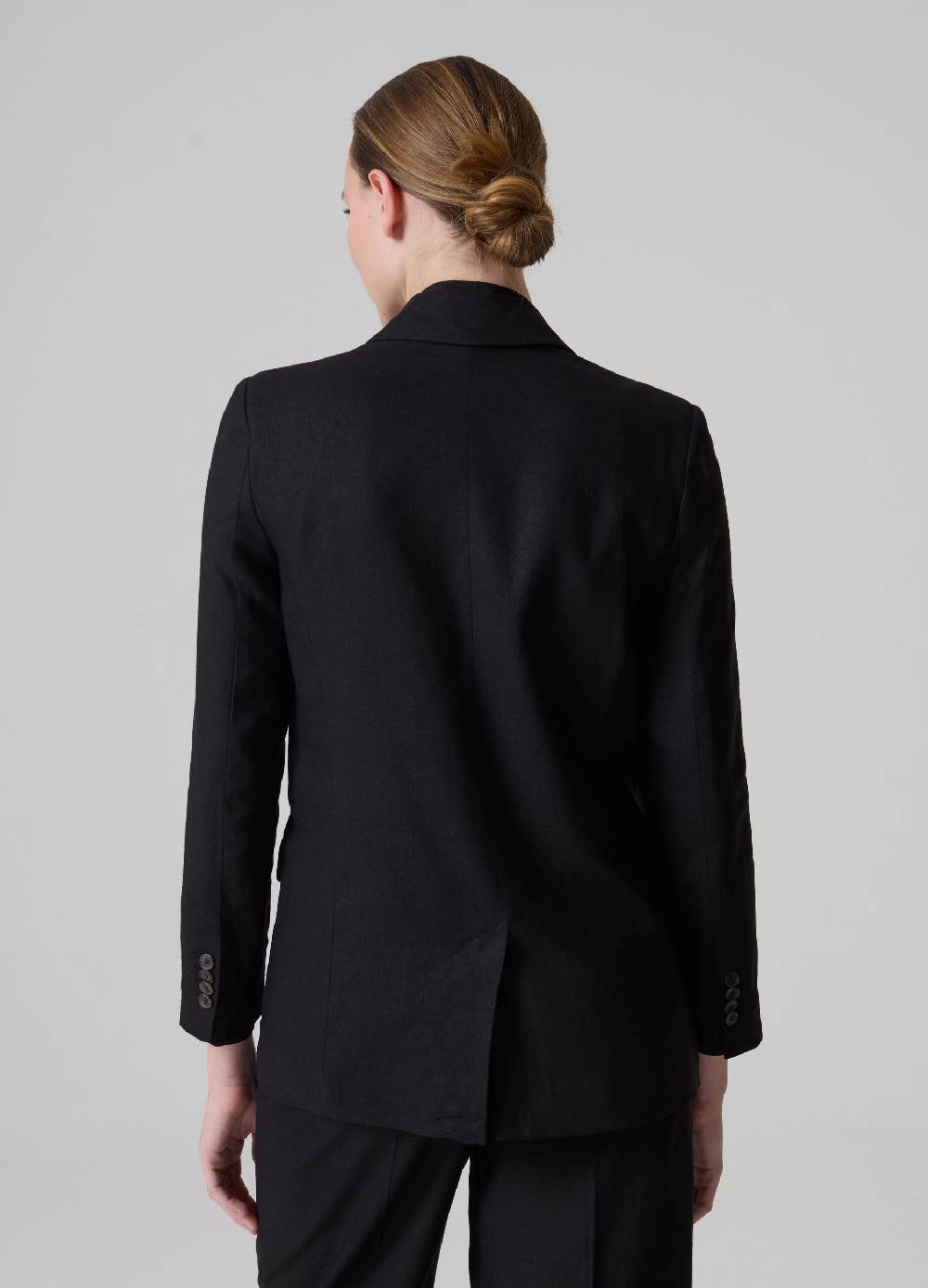 Ovs Blazer doppiopetto in lino e viscosa PIOMBO Saldi Di Fabbrica