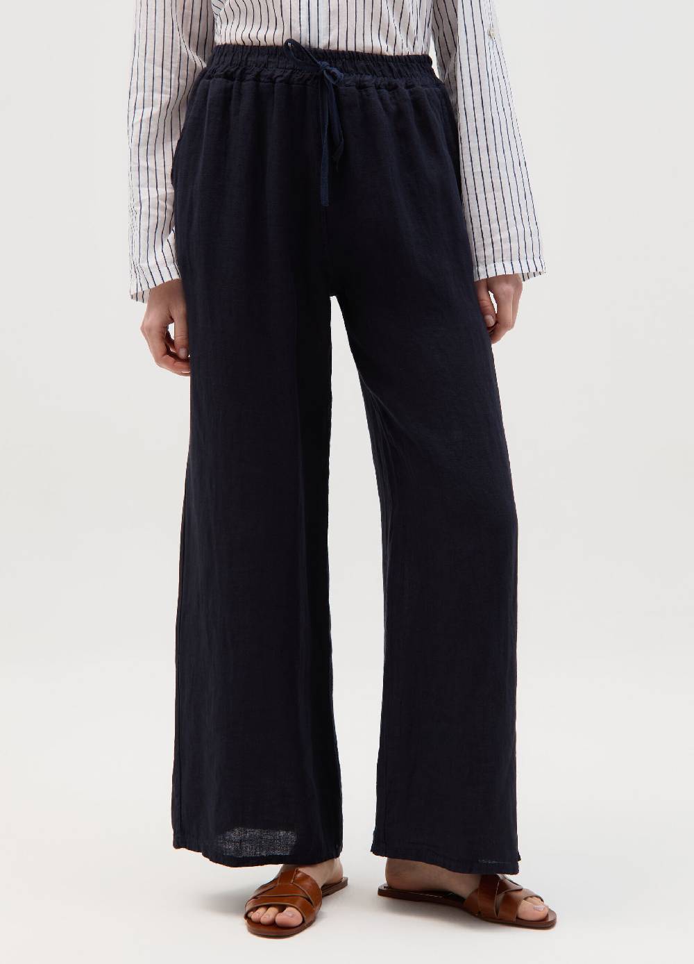 Ovs Joggers wide leg in lino con coulisse I Più Venduti