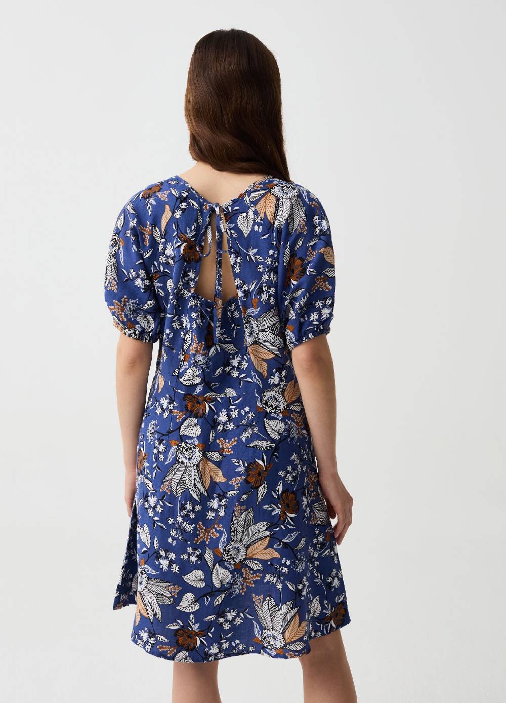 Ovs Abito corto in lino e viscosa stampa floreale Moda