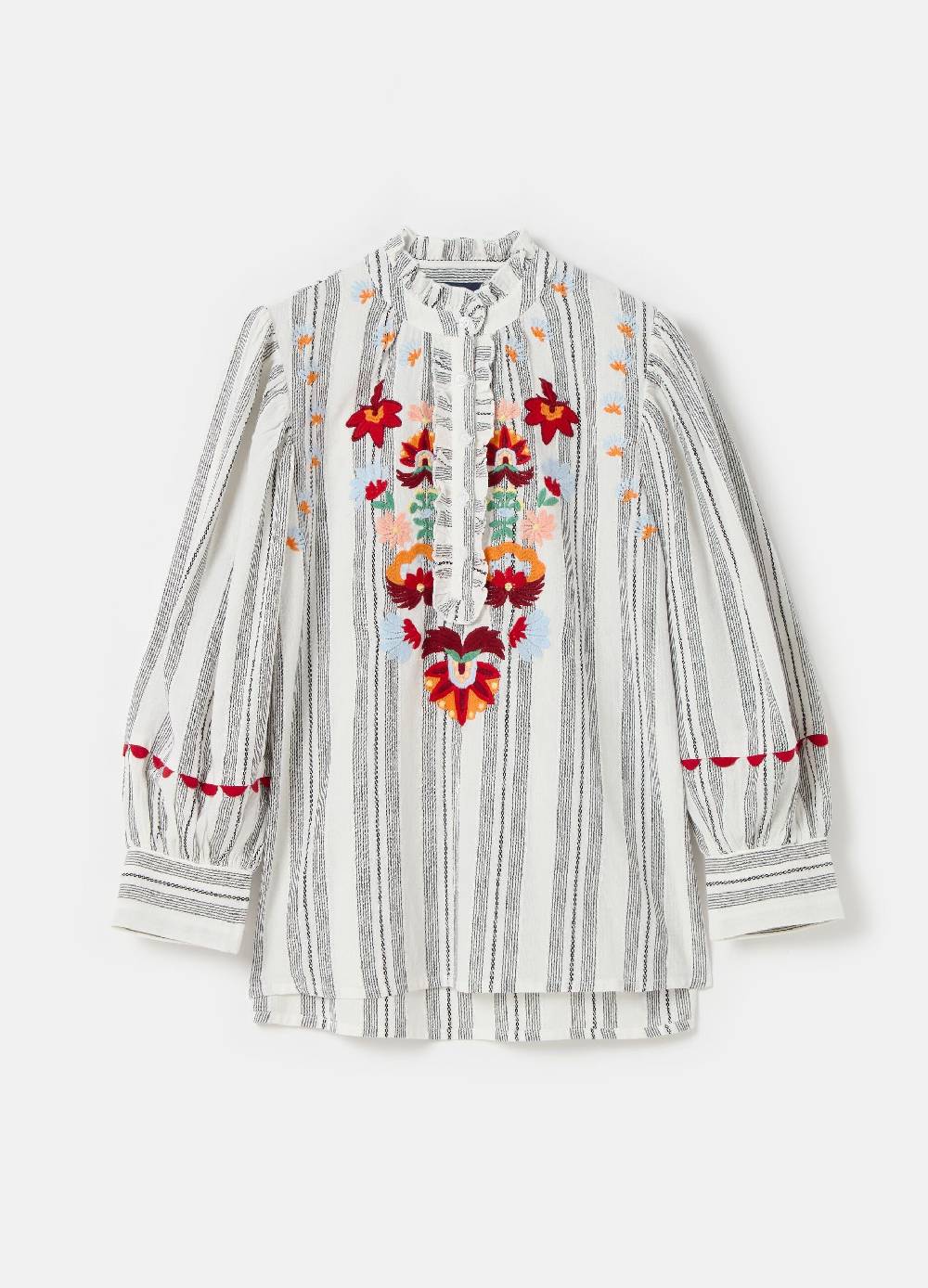 Ovs Blusa a righe con fiori ricamati 2025