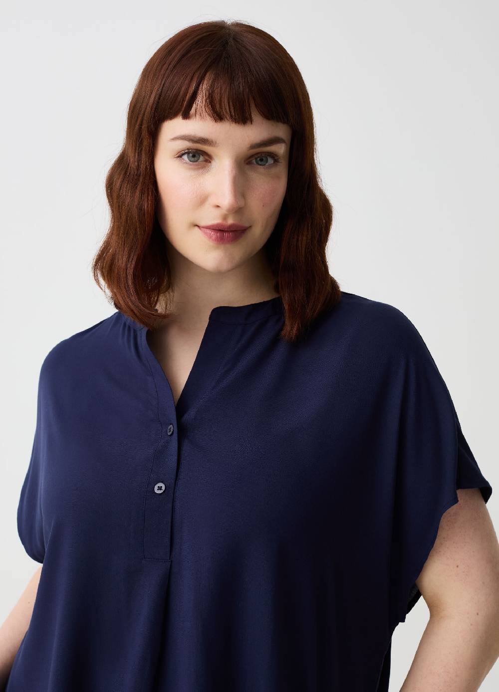 Ovs Blusa in viscosa con bottoni Curvy 2025