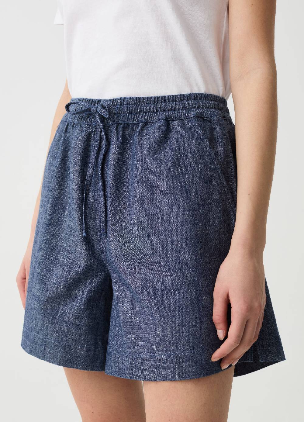 Ovs Shorts in tessuto fluido effetto denim Nuovo