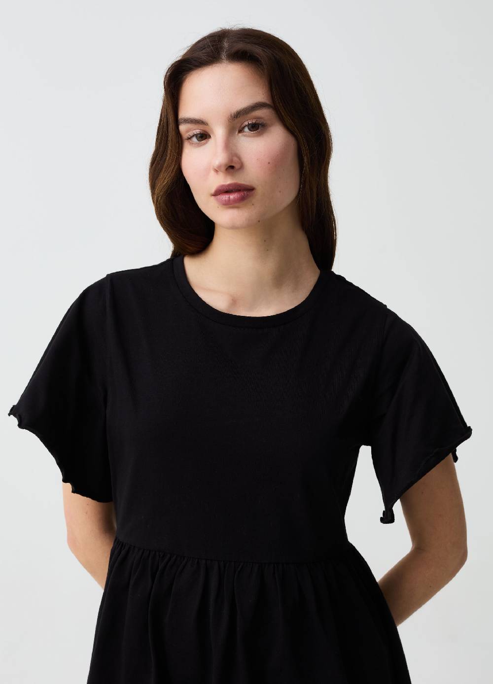 Ovs Vestito Essential corto con maniche a farfalla Vendita
