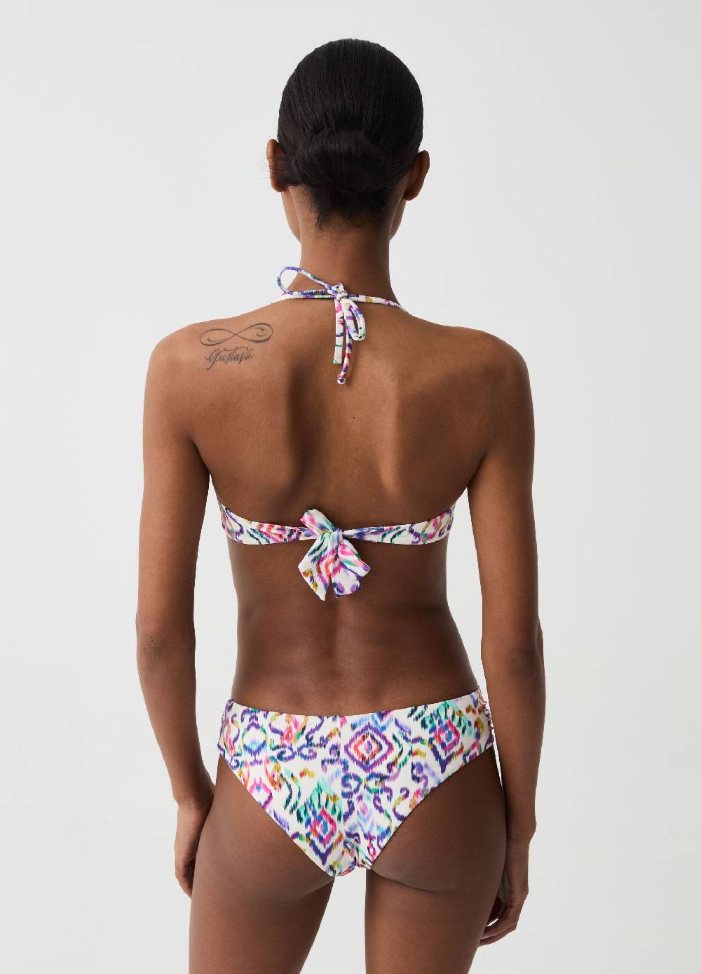 Ovs Top bikini a fascia con stampa ikat In Saldo