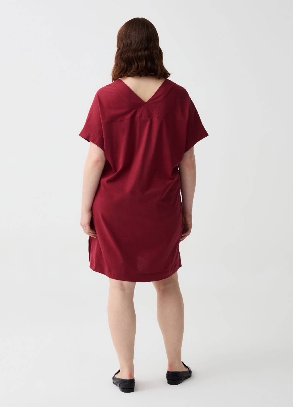 Ovs Abito Essential corto in jersey con scollo a V Curvy Moda