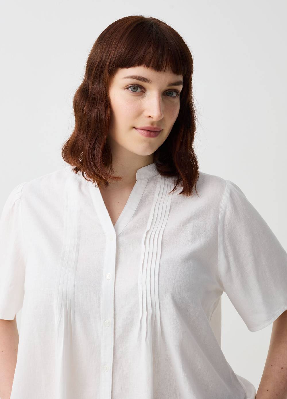 Ovs Blusa in lino e viscosa con bottoni Curvy Spedizione gratuita