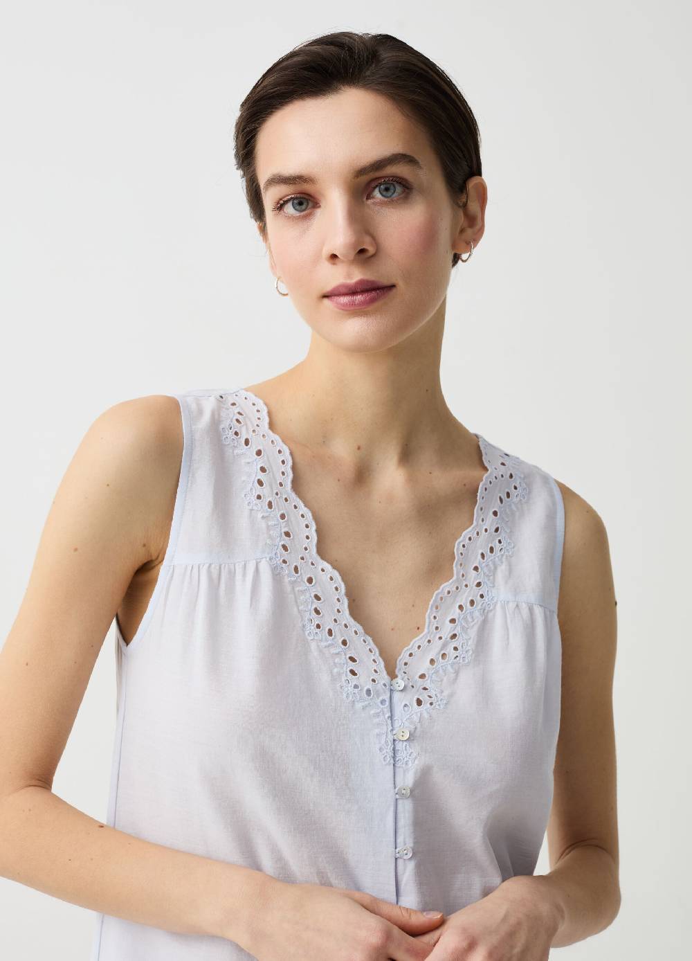 Ovs Camicia da notte con profili in sangallo Offerta Pasqua