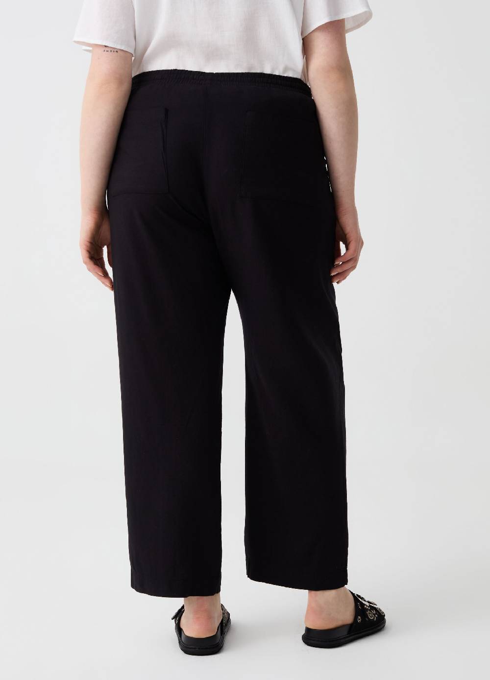Ovs Pantaloni wide leg in lino e viscosa Curvy Nuovi prodotti