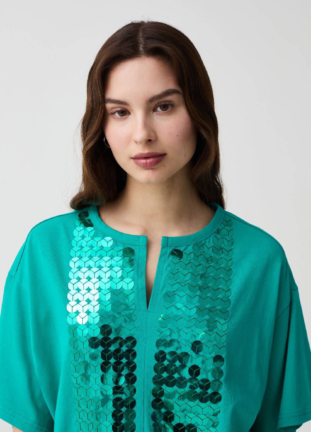 Ovs T-shirt con paillettes maniche a kimono Promozione temporanea