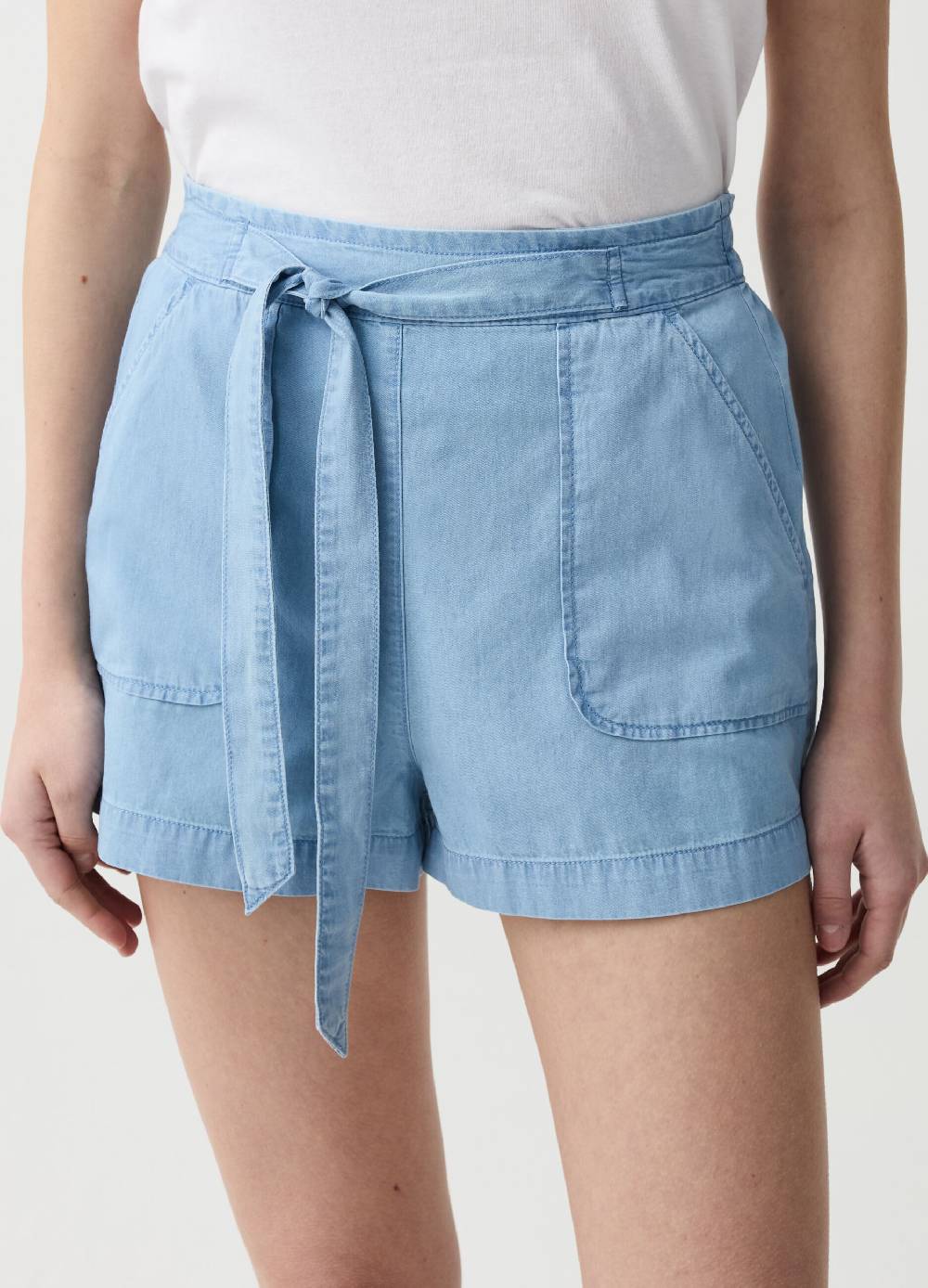 Ovs Shorts in denim fluido con cintura Enormi sconti