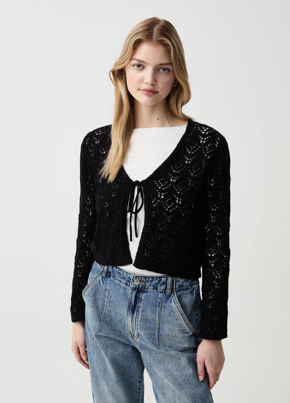 Ovs Cardigan crochet con laccetto Limitato a 3 giorni